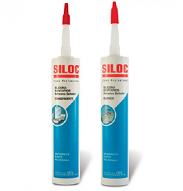 Anaeróbicos - SILOC Silicona Sanitarios Adhesivo Sellador - Ext. 85%